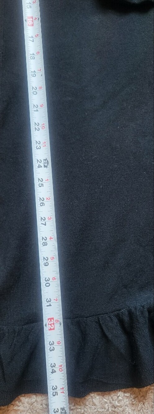 Nanette Lepore Black Dress with Faux Pearl Necklace Detail 100% Wool - Picture 5 of 12